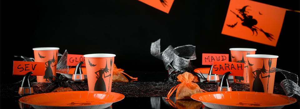 Table et déco Halloween Noir et Orange